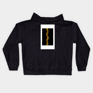 Gold glitter against dark background | Sparkling Gold Line Kids Hoodie